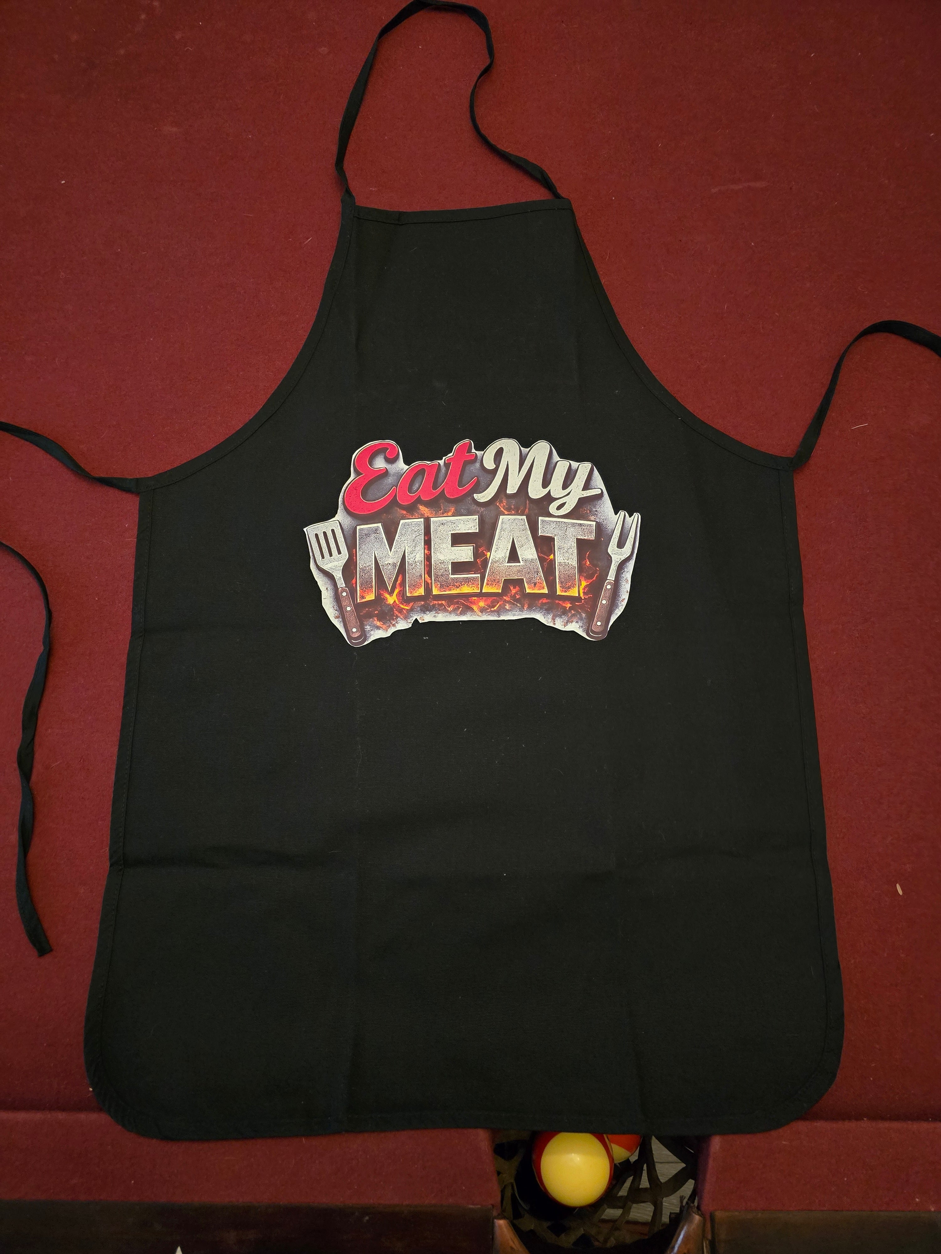 "Eat My Meat" Graphic Apron